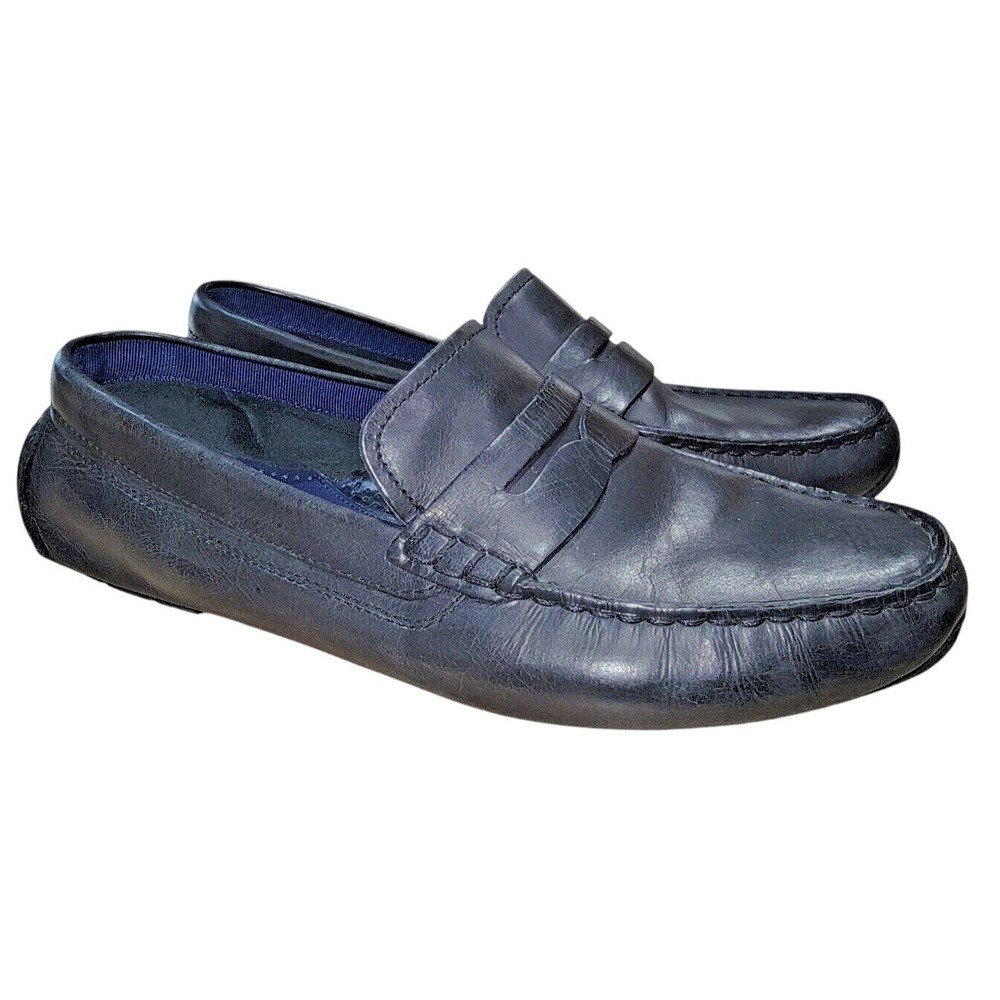 COLE HAAN Men's Signature Black Leather Driving Loafer Grand.0S Shoes Size 9.5 M